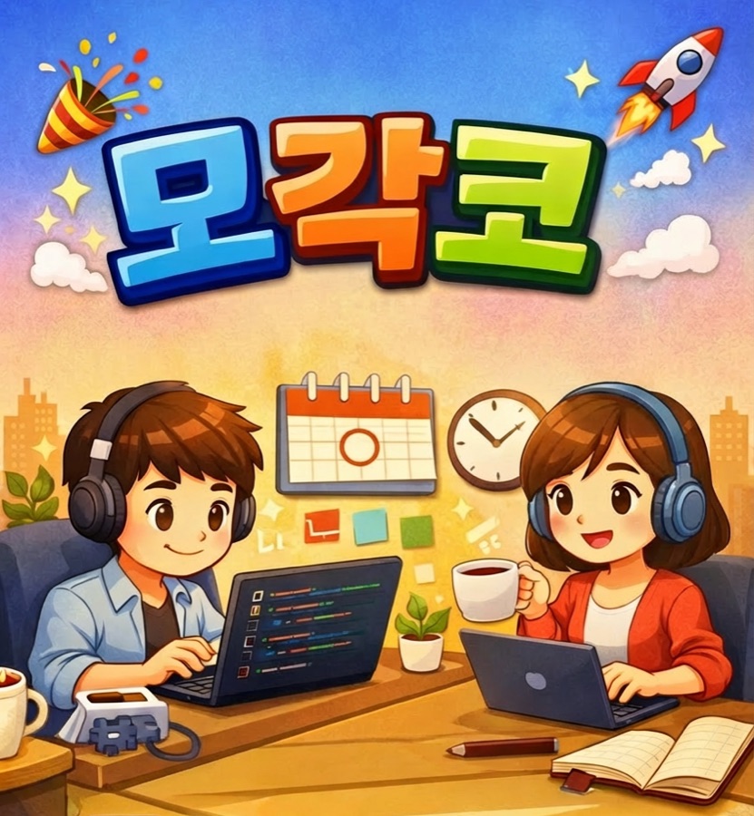 모각코 안내 일러스트